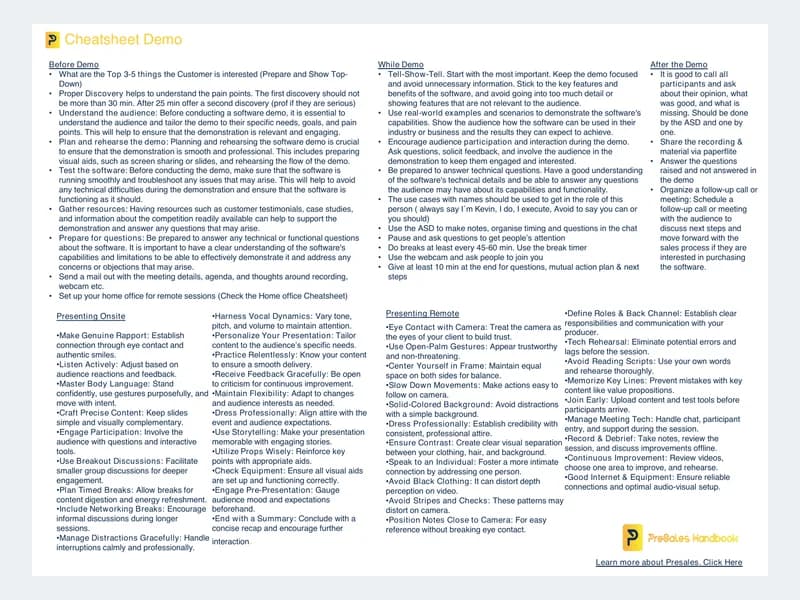 Preview of Demo cheat sheet